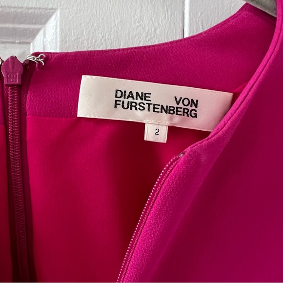 Never Been Worn Diane Von Furstenberg DVF Magenta Agatha Suiting Dress sz2 - Picture 2 of 5